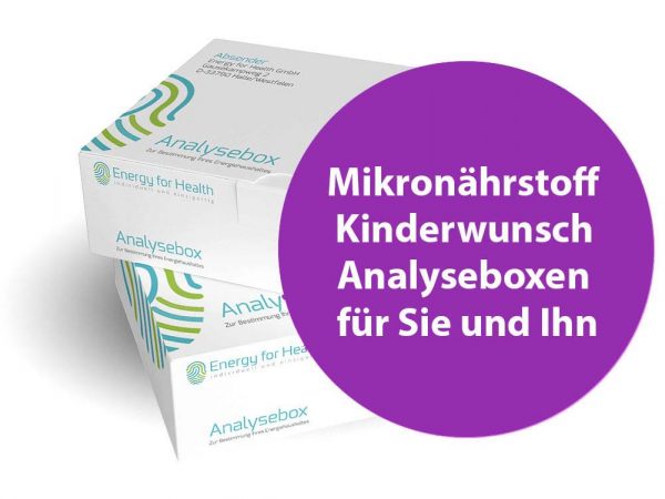 Mikronährstoff-Kinderwunsch-Analyseboxen für Sie und Ihn